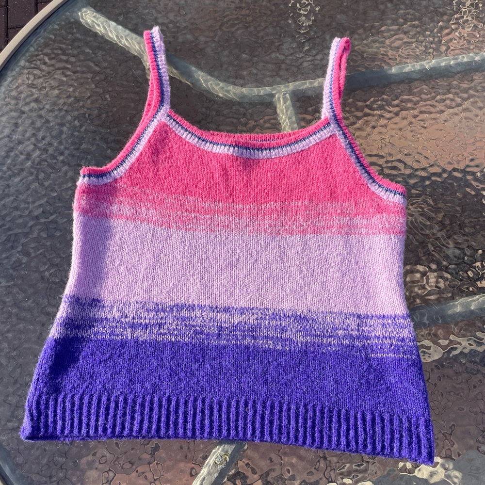 Lilly Pulitzer Tessalyn Purple Ombre Knit Tank Medium